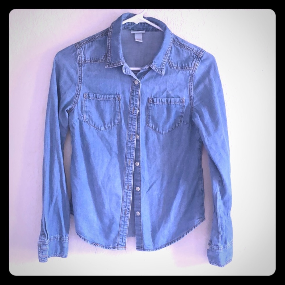 Denim button down shirt